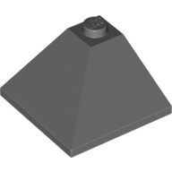 Lego kostka (kostička) 3x3 úhel 33° šikmá střecha roh, tmavě modro šedá (4541271, 6164314)
